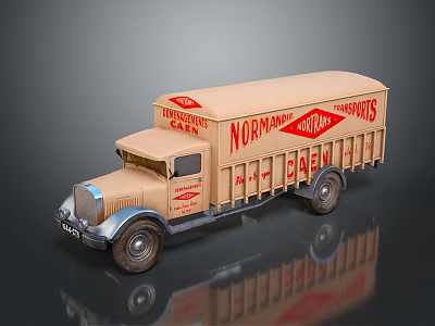 Vintage Functional Delivery Truck With Normand Branding And Retro Design 3d model