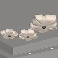 Elegant White Flower Shaped Modern Ceiling Lights For Home Interior 3d model