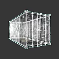 Yellow Container Building Structure With Metal Frame Latches And Texas Sign