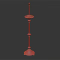 Brass Candle Lamp with Spiral Column and Circular Base Classic Design for Home Decor