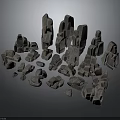 Natural Wood and Stone Materials in Various Shapes and Sizes for Construction Use