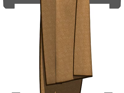 Brown Hanging Towel Ideal for Bathroom Kitchen Daily Home Use 3d model