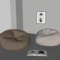 Modern Lazy Sofa Combination Single Sofa 3d model