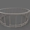 Classical Ancient Circular Architectural Structure With Ornate Columns And Balustrades Design 3d model