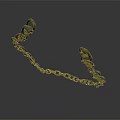Old Rusted Metal Chain With Intricate Link Design On Dark Background