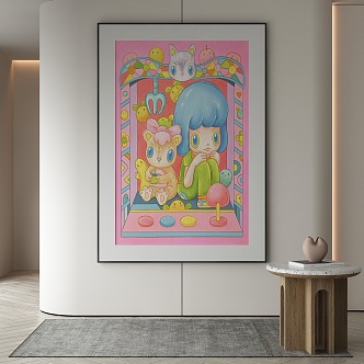 modern decorative painting 3d model