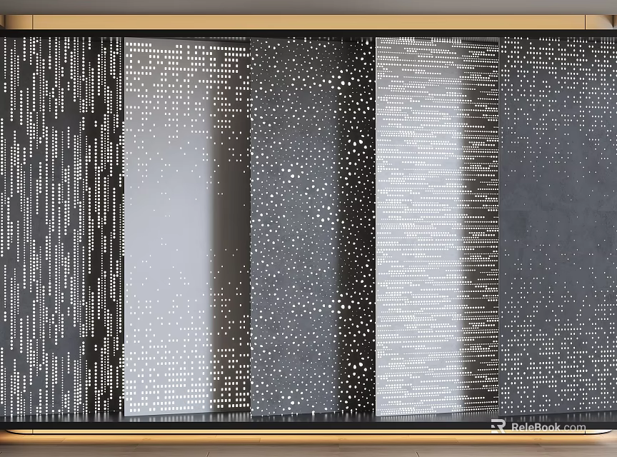 Elegant Modern Kitchen Backsplash Design With Luxury Marble And Sleek Metal Accents 3d model 