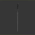 Medieval Weapon Sword With Ornate Hilt And Polished Steel Blade Design