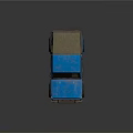 Blue Vintage Off-Road Car With Soft Top And Rugged Tires Appearance