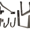 Various Metal Hooks with Different Designs for Wall Mounted Home Organization Use 3d model