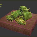 Fresh Whole and Sliced Green Peppers on a Wooden Board