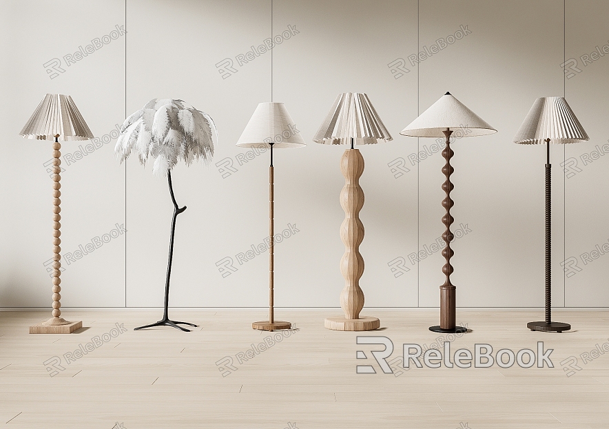 Middle ancient floor lamp model