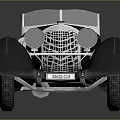 Classic Black Vintage Roadster With Streamlined Body Chrome Details And Retro Headlights