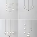 Modern table lamp combination 3d model