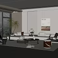 Modern Living Room Sofa Coffee Table Combination Multiplayer Sofa 3d model