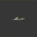 Detailed Mountainous Terrain Model With Green Vegetation Rocky Texture And Realistic Landscape