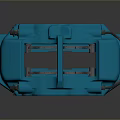 Blue Automotive Brake Caliper Part With Metallic Structure And Mounting Brackets For Vehicles