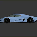 Blue Modern Stylish Supercar With Sleek Aerodynamic Design And Shiny Exterior