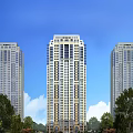 Modern Metropolis Style High-rise Metropolis High-rise 3d model