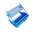 Blue Agricultural Machinery Part With Metal Frame And Sharp Teeth For Harvesting