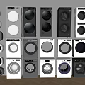 Assorted Modern Washing Machines With Different Designs And Color Variations 3d model