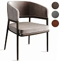Modern Leisure Chair With Gray Fabric Upholstery And Metal Frame Design Details