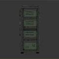 Industrial Green Metal Control Cabinet With Multiple Shelves Gauges And Drawers