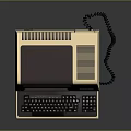 Vintage Electronic Appliance Retro Laptop With Screen Keyboard And Portable Design