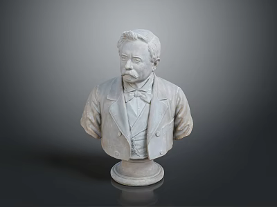 Medical Device Anatomical Bust Model With Stable Base For Educational Training 3d model