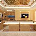 Luxurious Modern Jewelry Store Interior With Elegant Display Cases And Soft Lighting 3d model