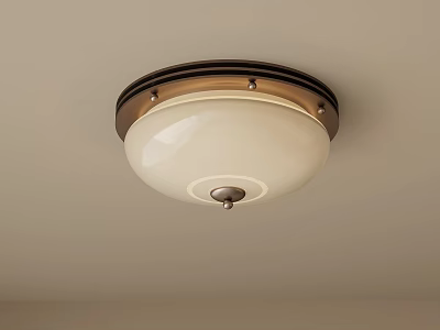 Modern Ceiling Light Fixture With Metal Frame And White Glass Shade For Home Interior Decoration 3d model