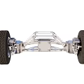 Automotive Chassis Structure With Tires And Suspension System Components
