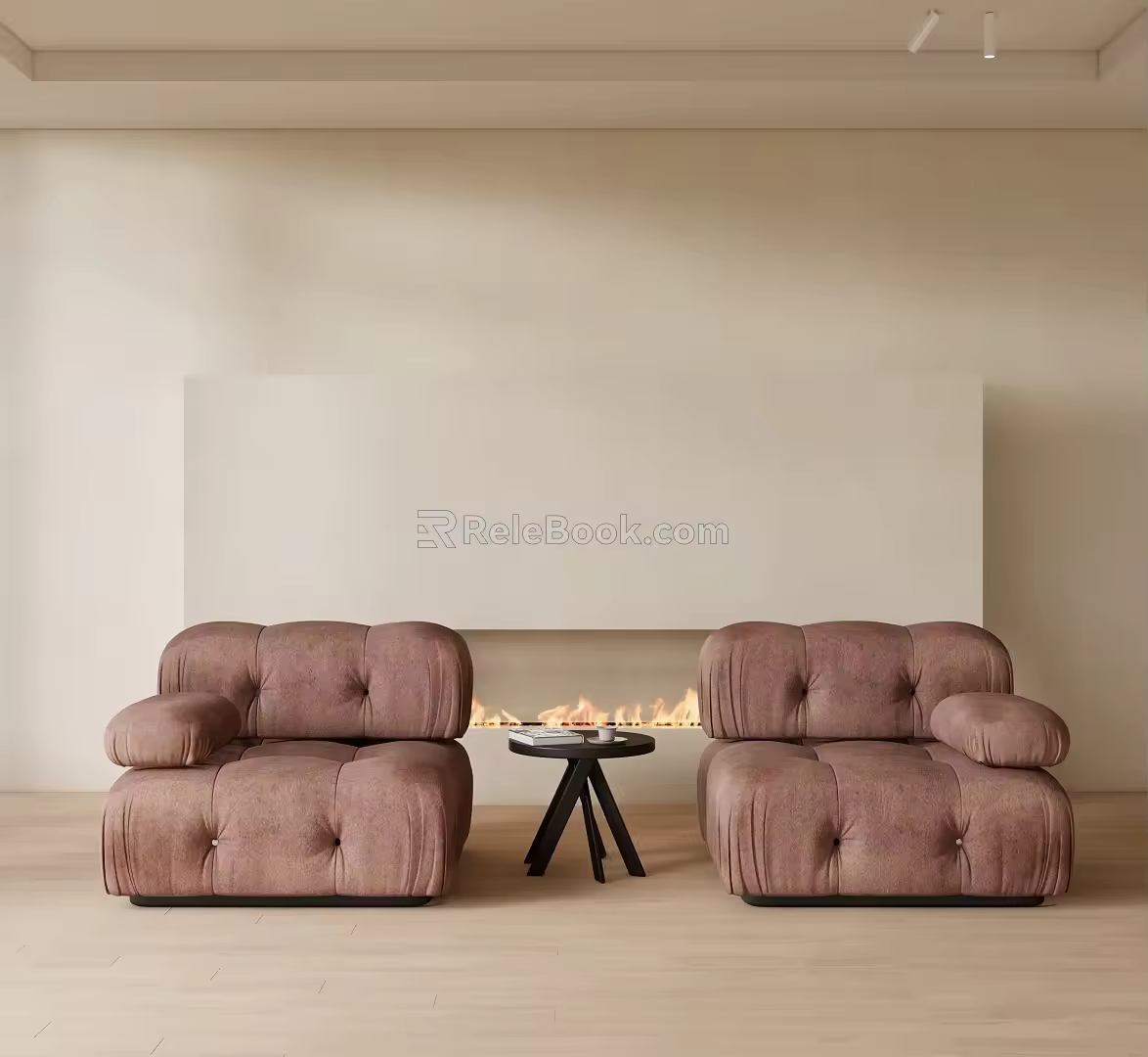 Single sofa side table 3d model