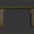 Rustic Wooden Stool With Simple Design Square Legs And Natural Wood Texture