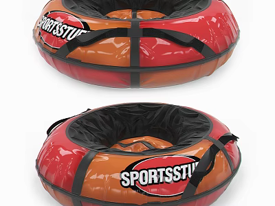 Sportsstuff Inflatable Water Tubes In Red Orange Black Colors 3d model