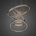 Modern Layered Circular Ring Chandeliers With Stylish Design And Soft Lighting 3d model