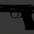 Black U9 Pistol with Modern Design Tactical Grip and Metal Components in Studio Lighting