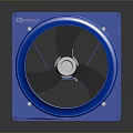 TURBOS Blue Industrial Exhaust Fan Efficient High Performance Ventilation Equipment