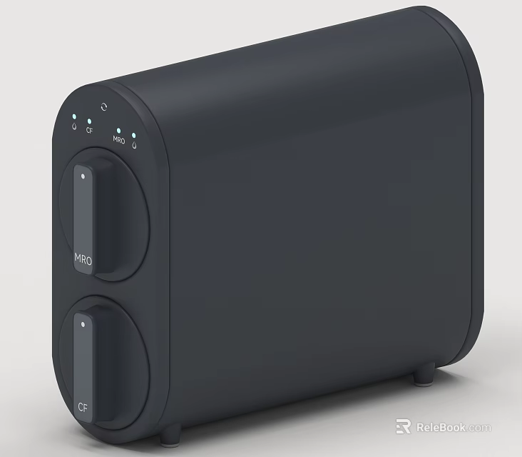 Black Daily Use Appliance With Dual Knobs And MODE ON OFF Controls 3d model