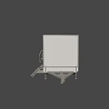 White Mobile Service Trailer with Service Menu Doors Two Side Stairs and Dual Wheels