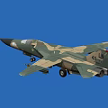 Camouflage Fighter Jet With Tail Number 48 LN Missiles And Landing Gear In Blue Sky
