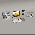 Organized Office Desk With Folder Laptop Notebook Pen Lamp And Coffee Cup
