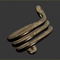 Unique Fashionable Textured Metal Ring With Spiral Design And Intricate Details