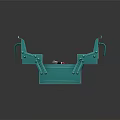 Green Toolbox Organizer with Various Hardware Tools Including Hammer Wrench Pliers Screws and Tape Measure