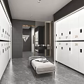 Modern Fitness Gym With Spin Bikes And Tech Inspired Lighting