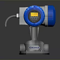 Risoner Industrial Digital Meter With Blue Top Circular Display And Silver Base