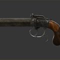 Vintage musket pistol 3d model