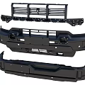 Black Car Bumper And Grille Components For Vehicle Front Rear Parts