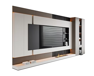 Italian TV background wall Hanging TV background wall Stone background wall Embedded TV wall Grille TV background wall Wood veneer TV background wall TV 3d model