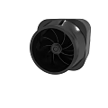 Black Industrial Fan Component With Impeller Cylindrical Design And Compact Structure 3d model